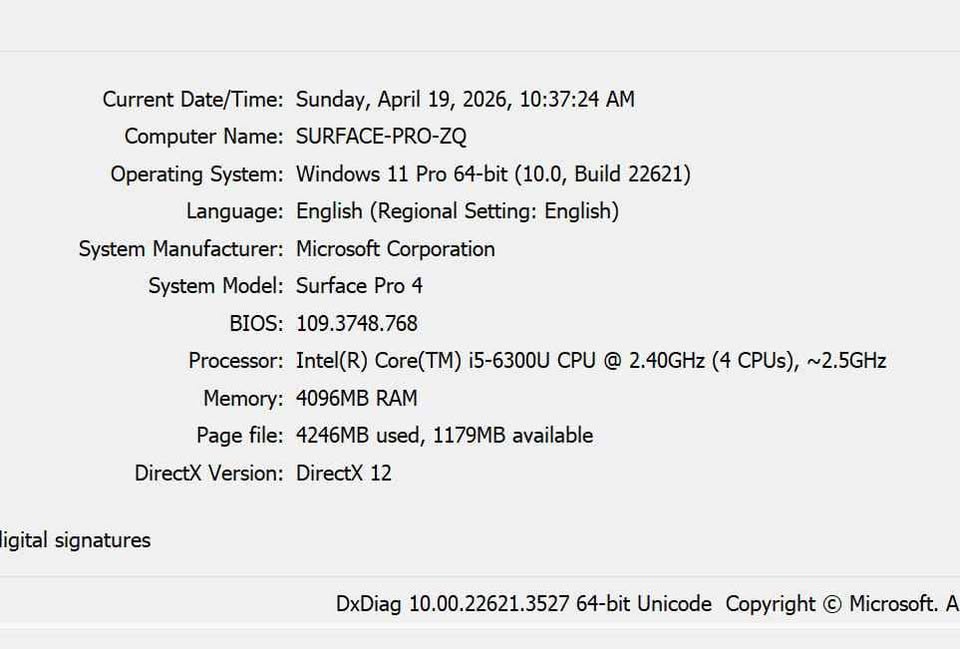 Laptop Touchscreen Surface Pro Hybrid Core i5 Skylake Windows 11 layar 2K