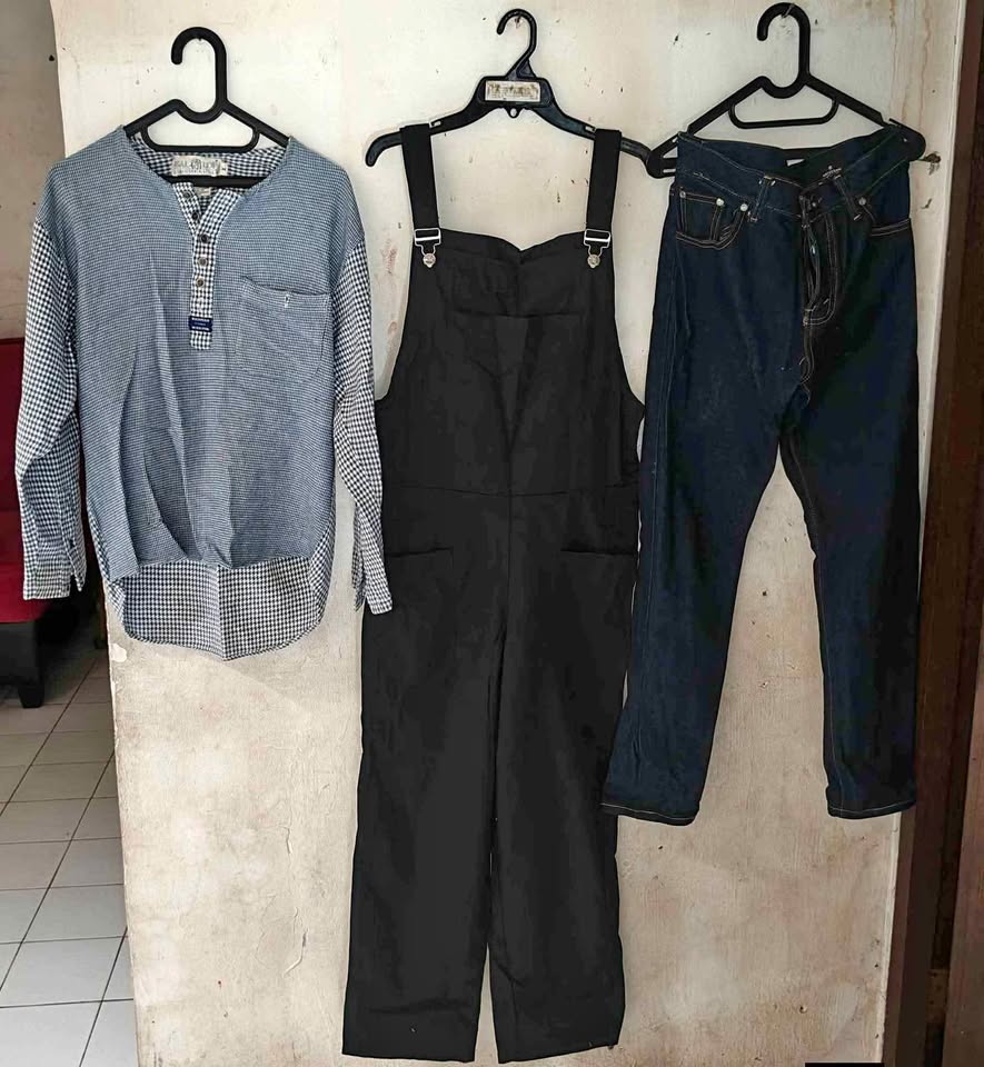 Pakaian branded murah denim jumpsuit