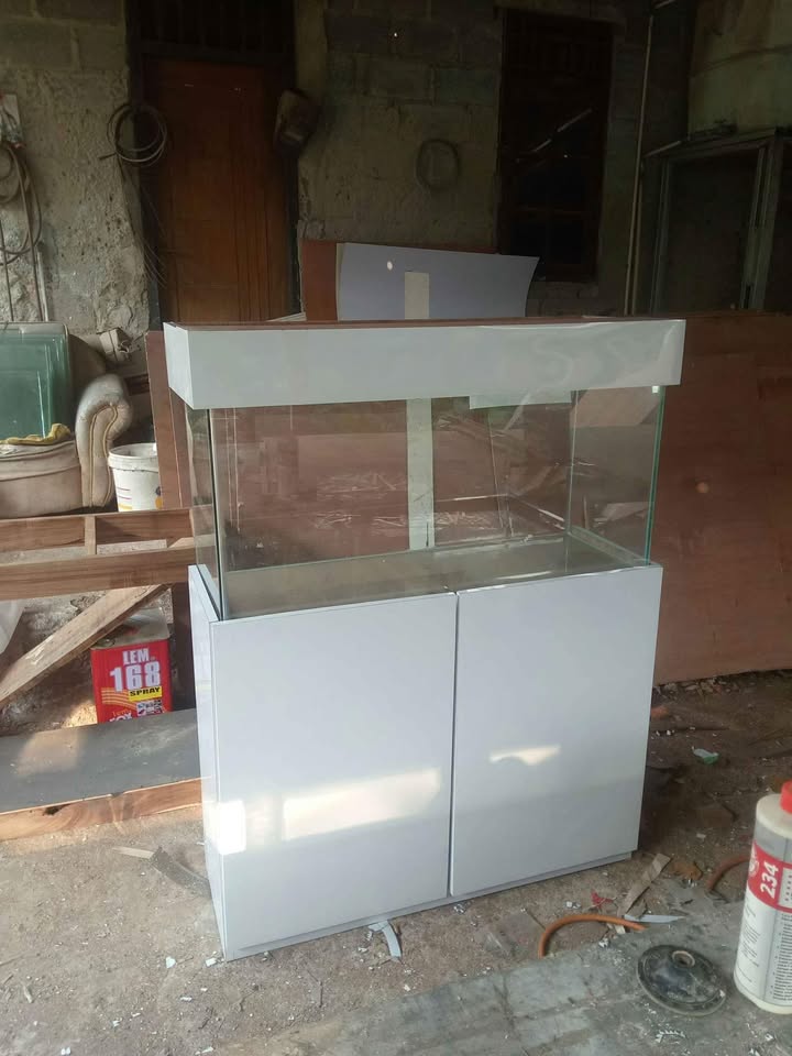 Aquarium dengan kabinet minimalis